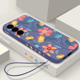 Colorful Flower Soft Silicone Case For Samsung