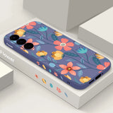 Colorful Flower Soft Silicone Case For Samsung