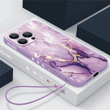 Colorful Marble Silicone Shockproof Case For iPhone