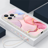 Colorful Marble Silicone Shockproof Case For iPhone