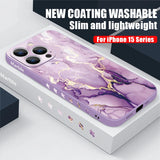 Colorful Marble Silicone Shockproof Case For iPhone