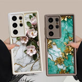 Flower Marble Soft Silicone Case for Samsung