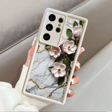 Flower Marble Soft Silicone Case for Samsung