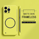 Frameless Magnetic Hard PC Matte Case For iPhone