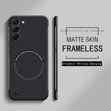 Frameless Magnetic Slim Hard PC Matte Case For Samsung