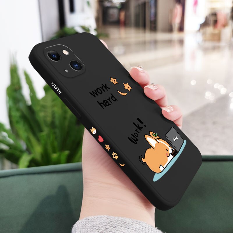 Fun Corgi Cute Silicone Case For iPhone