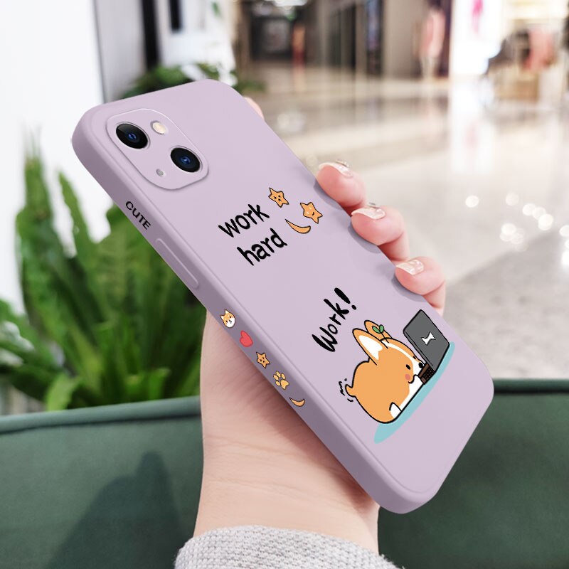 Fun Corgi Cute Silicone Case For iPhone