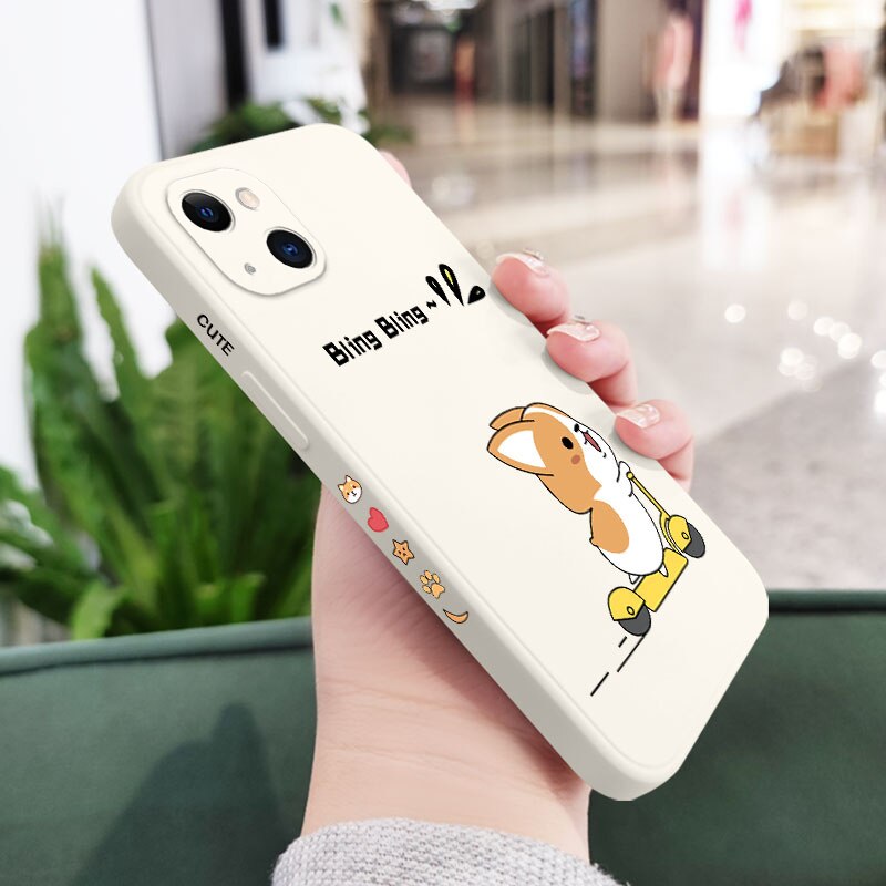 Fun Corgi Cute Silicone Case For iPhone