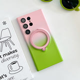 Gradient Soft Silicone Stand Case For Samsung