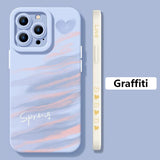 Graffiti Love Heart Shockproof Case For iPhone