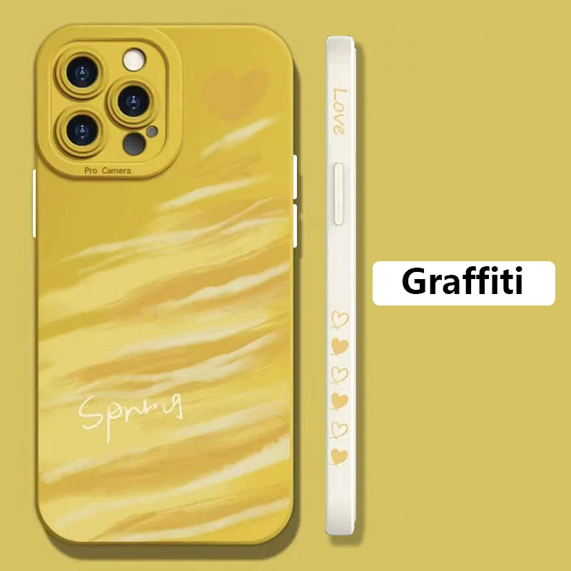 Graffiti Love Heart Shockproof Case For iPhone