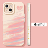 Graffiti Love Heart Shockproof Case For iPhone