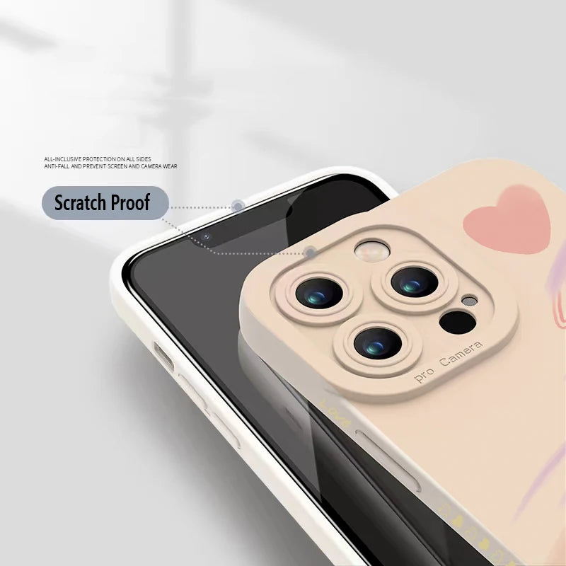 Graffiti Love Heart Shockproof Case For iPhone