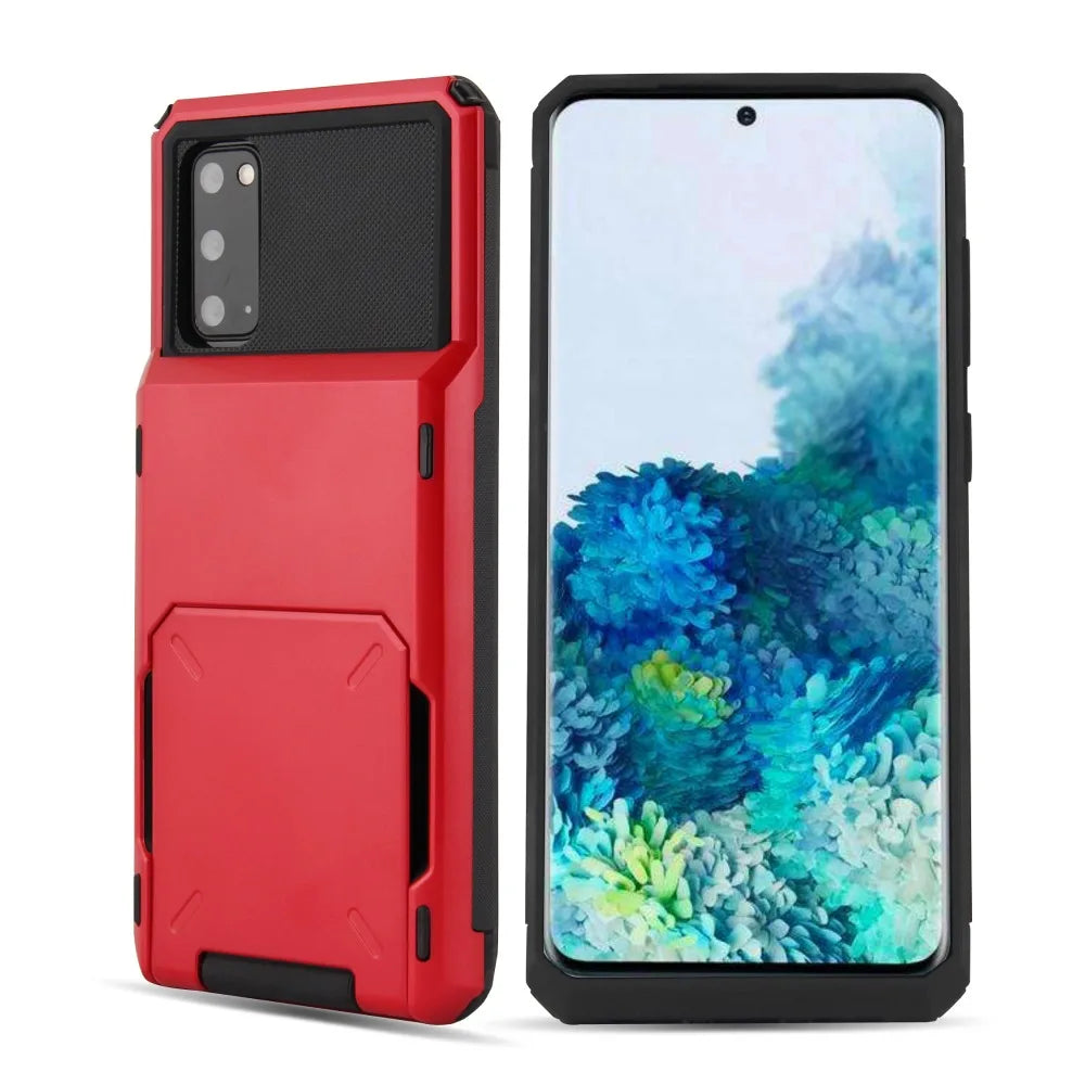 Armor Card Slot Flip Hidden Wallet Case for Samsung Galaxy