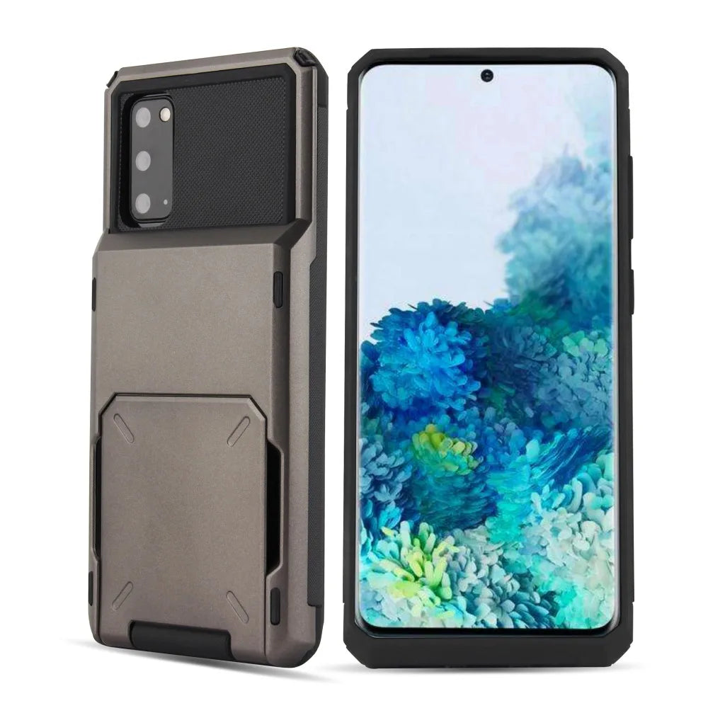 Armor Card Slot Flip Hidden Wallet Case for Samsung Galaxy