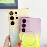 Colorful Magnetic Clear Case For Samsung