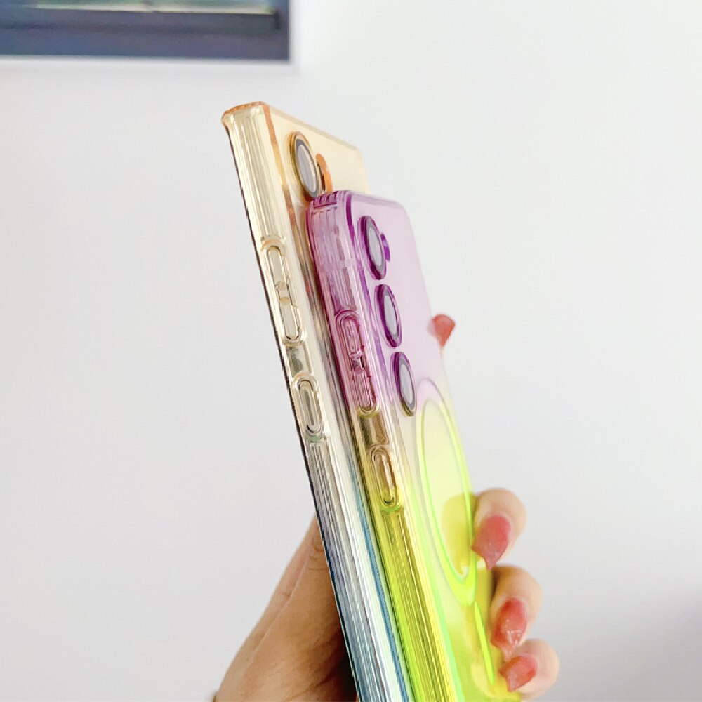 Colorful Magnetic Clear Case For Samsung