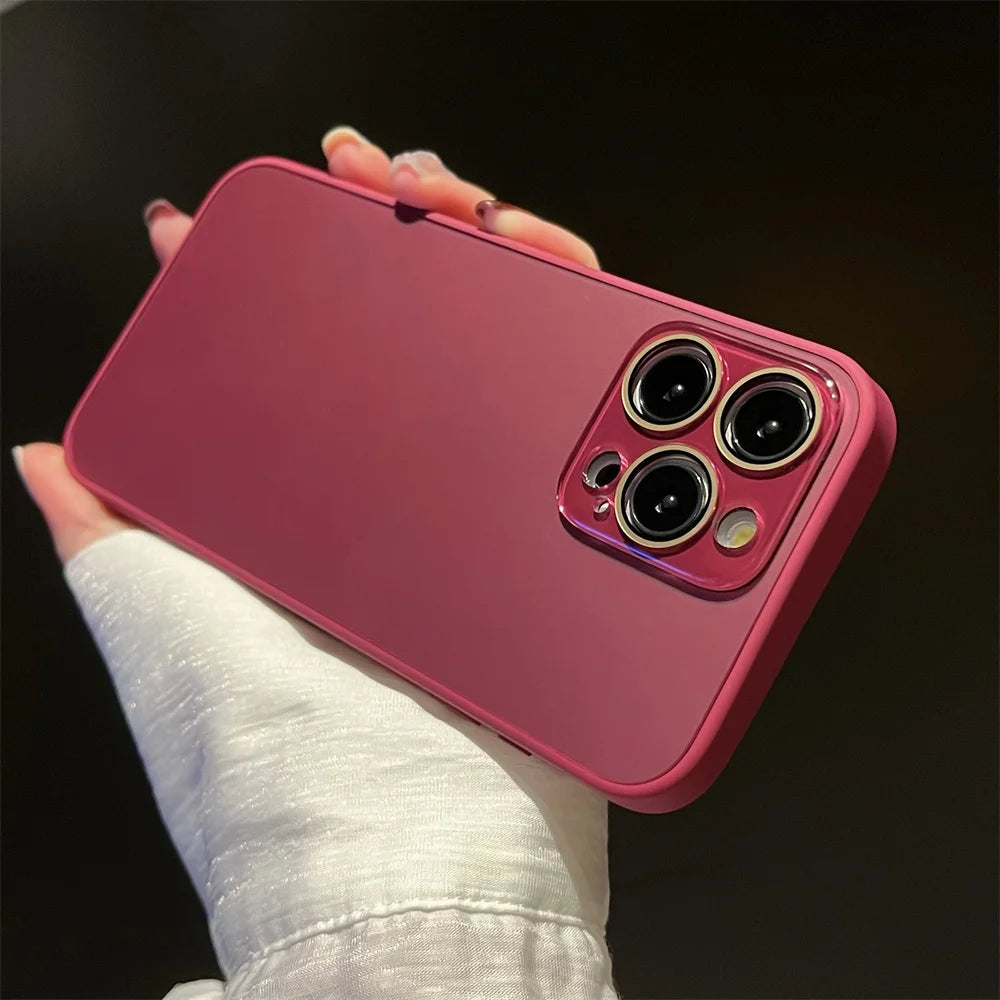 Luxury AG Matte Frosted  Armor Case For iPhone