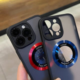 Magnetic Shockproof Matte Case For iPhone