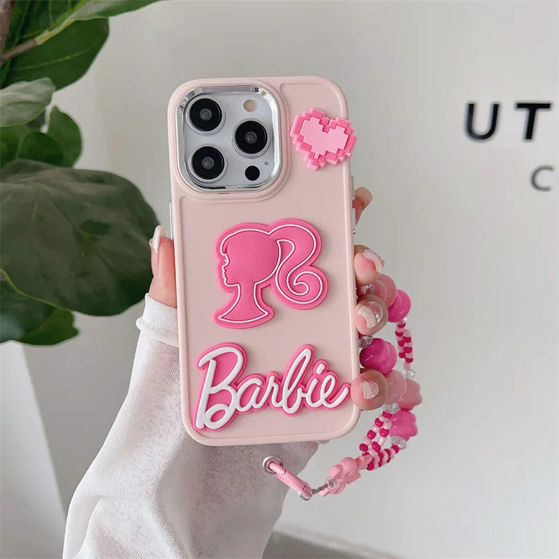 Luxury Girls Hot Pink Soft Case For iPhone