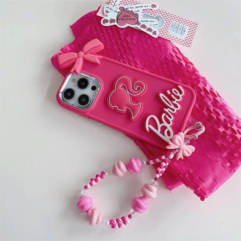 Luxury Girls Hot Pink Soft Case For iPhone