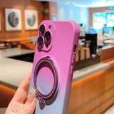 Gradient Soft Silicone Holder Case For iPhone