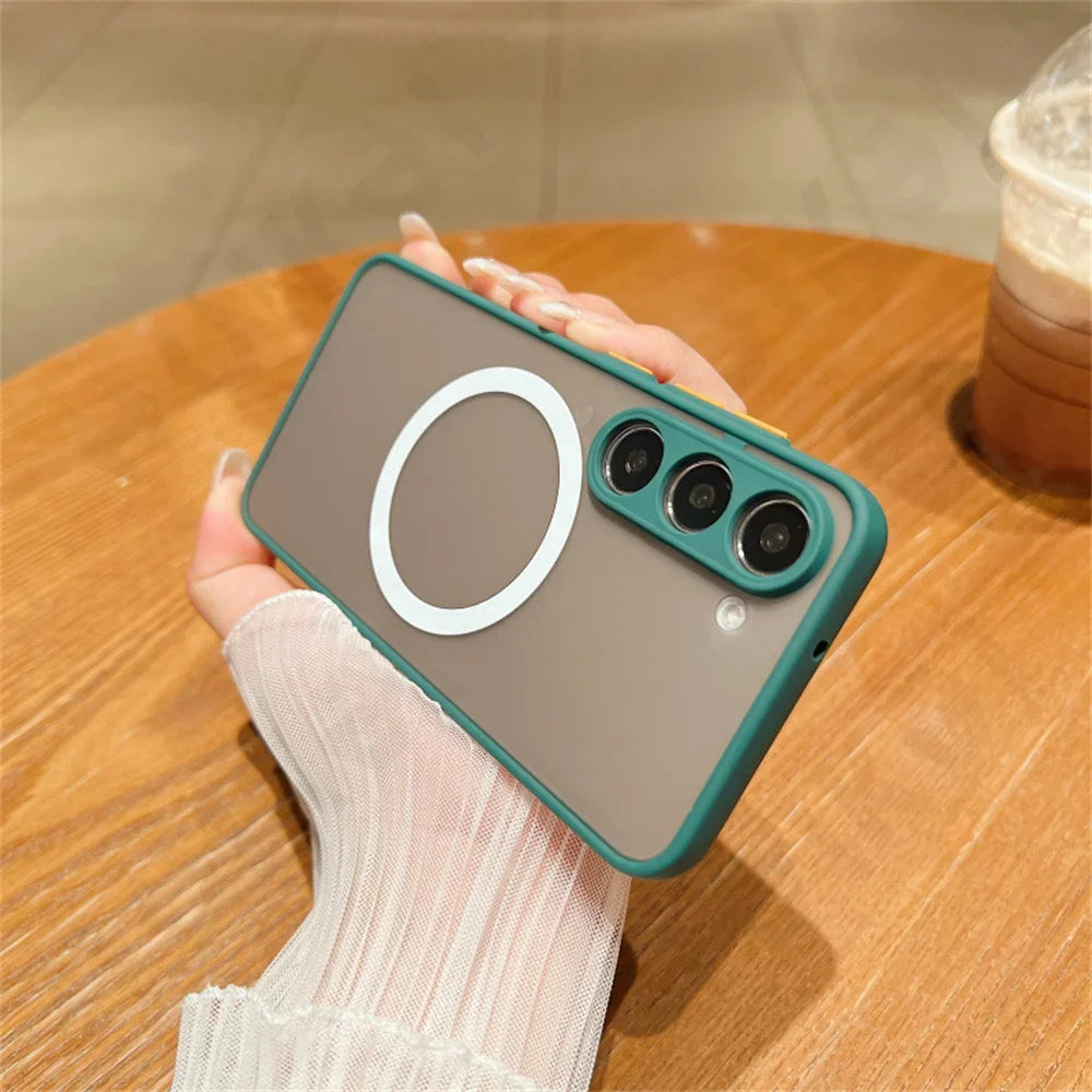 Soft Magnetic Bumper Shockproof Case For Samsung