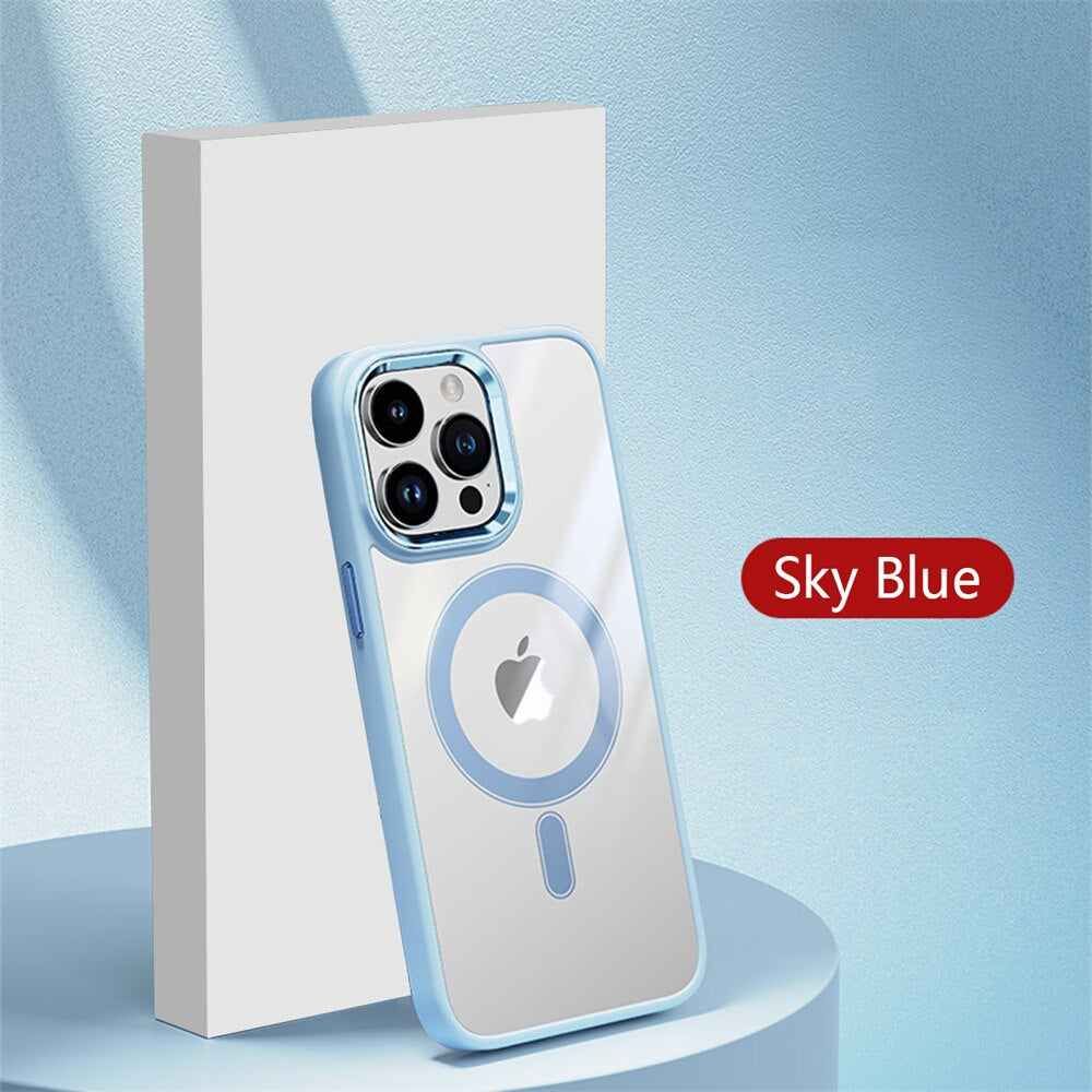 Metal Camera Lens Magnetic Case For iPhone
