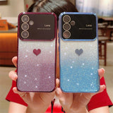 Plating Love Heart Glitter Bling Case For Samsung