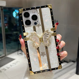 Butterfly Stand Holder Shockproof Case For iPhone