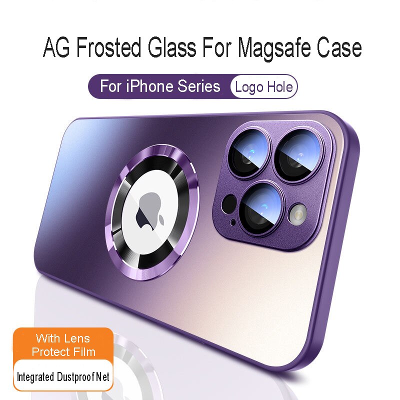 Temper Matte Glass Magnetic Case for iPhone