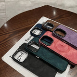 Luxury Magnetic PU Leather Case For iPhone