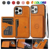 Magnetic Flip Wallet Case For iPhone