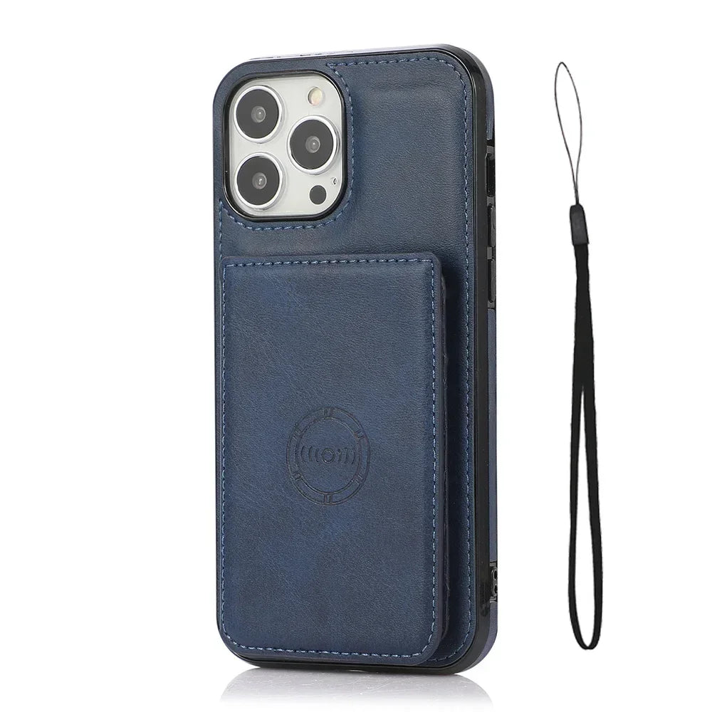 Magnetic Flip Wallet Case For iPhone