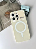 Magnetic Matte Large Window Case For iPhone