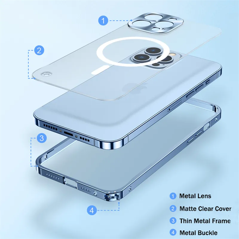 Metal Aluminum Translucent Case For iPhone