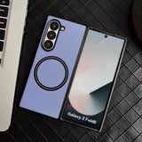 Luxury Leather Magnetic Case For Samsung
