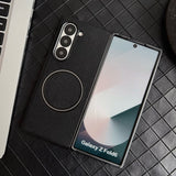 Luxury Leather Magnetic Case For Samsung