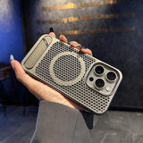 Magnetic Hollow Cooling Kickstand Case for iphone