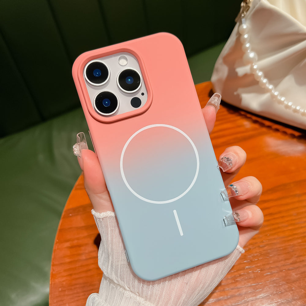 Candy Color Gradient Magnetic Case for iPhone