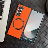 Luxury Leather Magnetic Case For Samsung