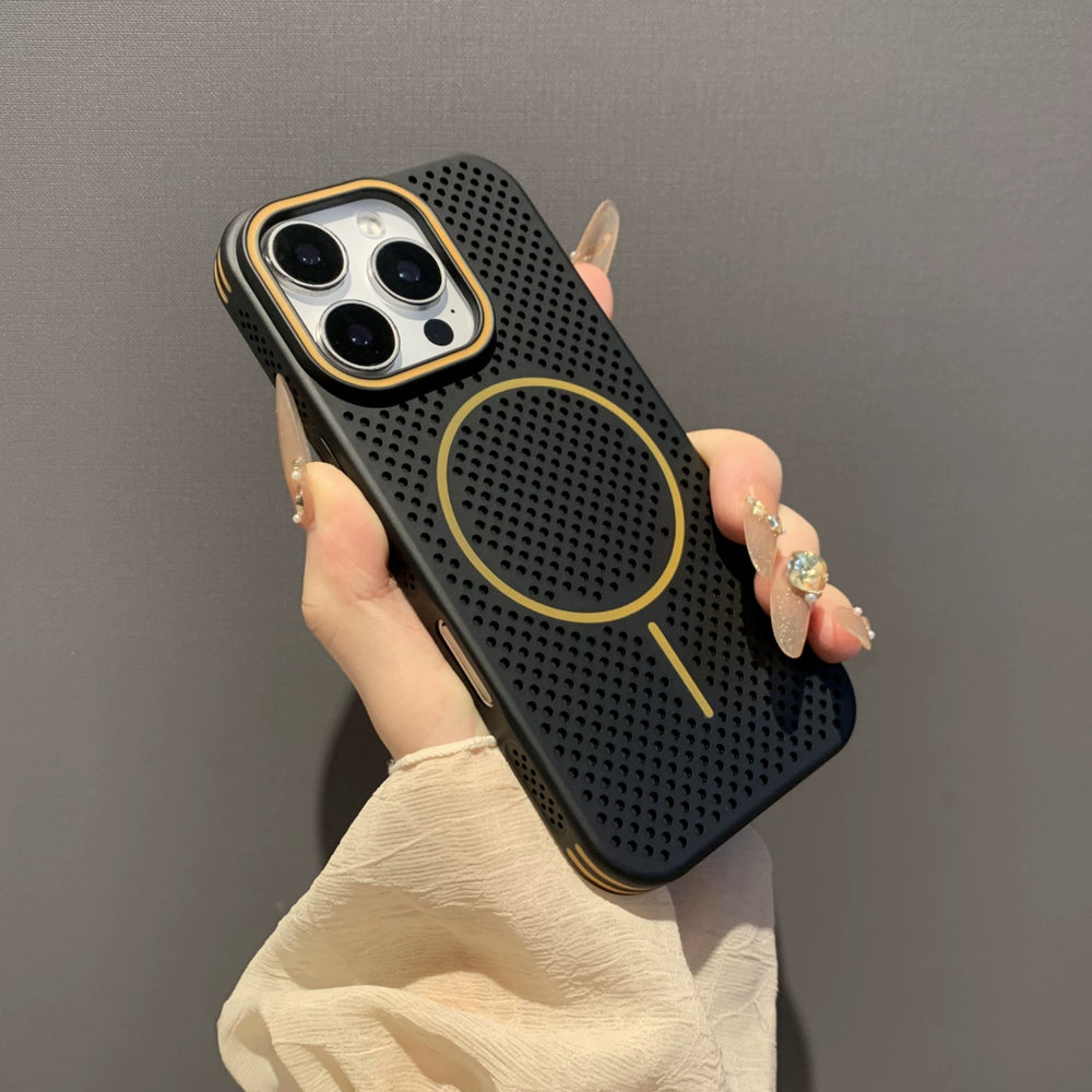 ins style heat dissipation breathable magnetic Case For iPhone