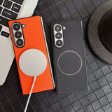 Luxury Leather Magnetic Case For Samsung