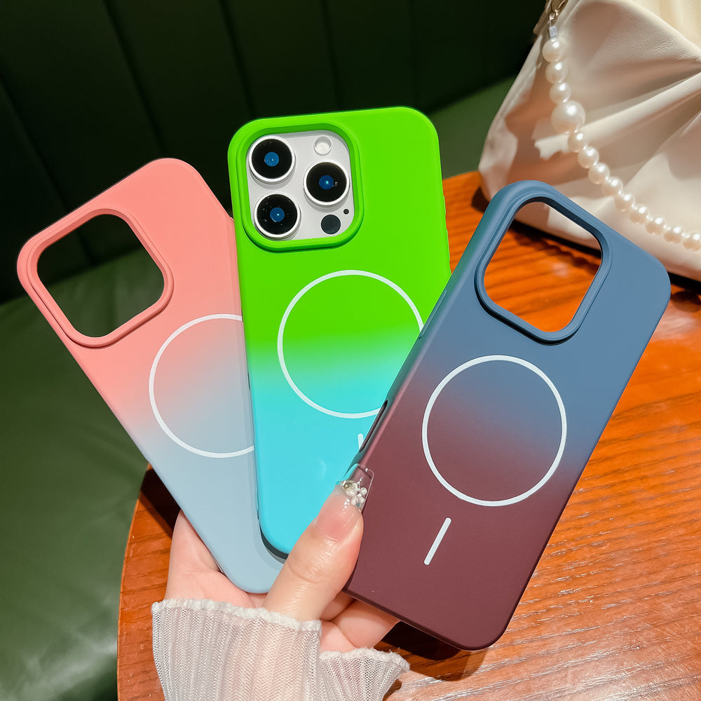 Candy Color Gradient Magnetic Case for iPhone