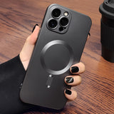 Magnetic Matte Shockproof Case For iPhone