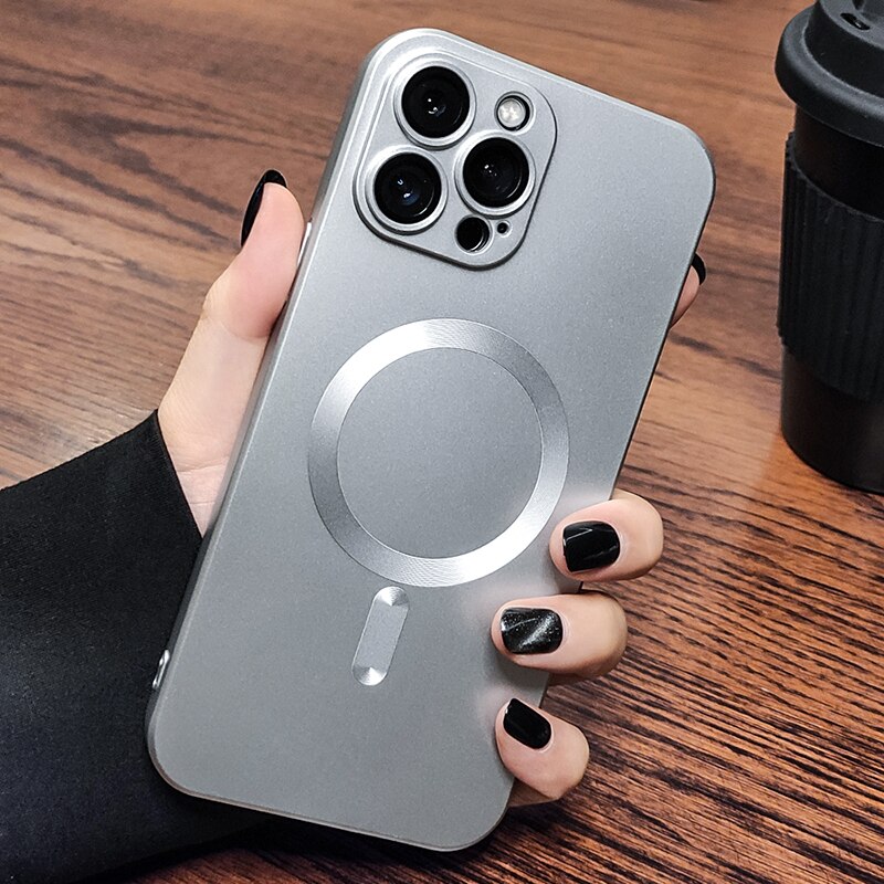 Magnetic Matte Shockproof Case For iPhone