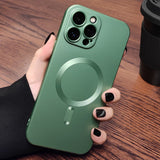 Magnetic Matte Shockproof Case For iPhone