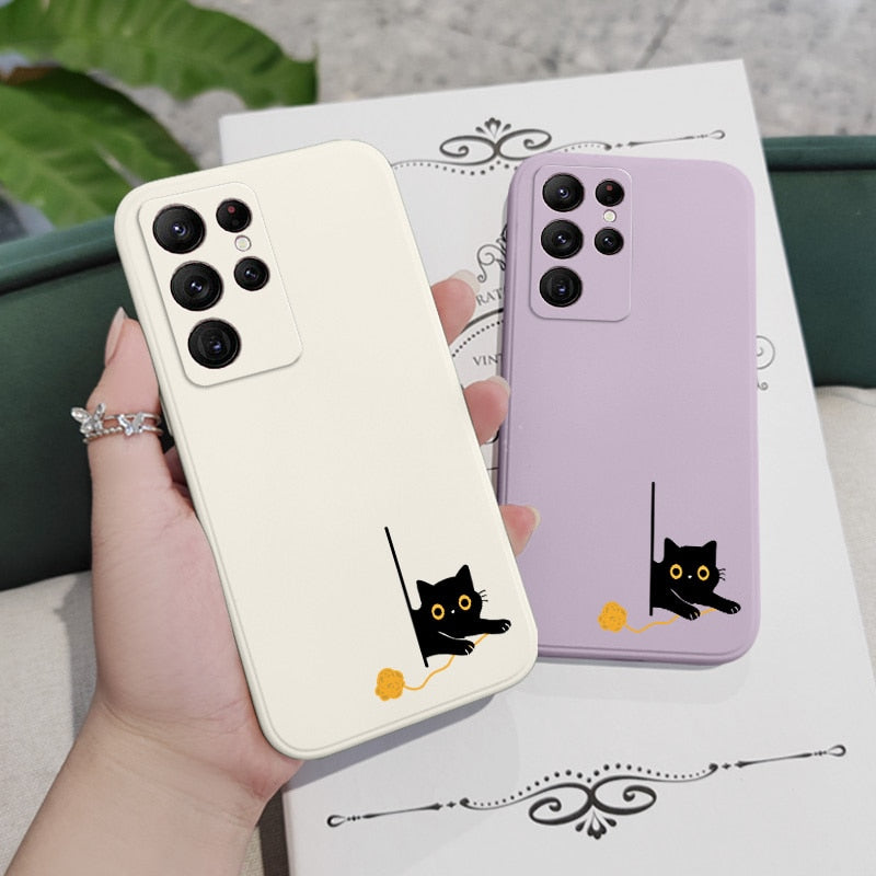Panicked Cats Silicone Case For Samsung