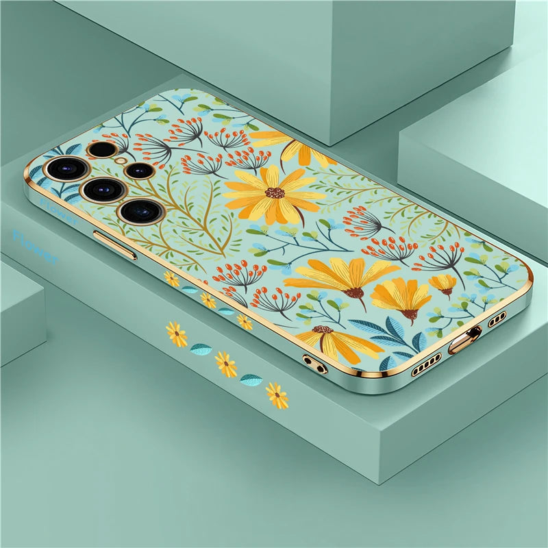 Pattern Plating Shockproof Case For Samsung