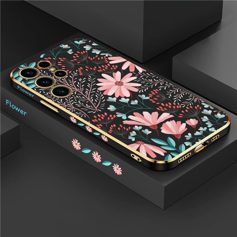 Pattern Plating Shockproof Case For Samsung